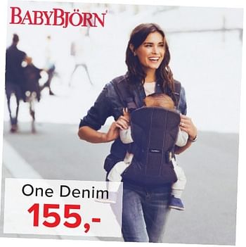 Aanbiedingen One denim - BabyBjorn - Geldig van 04/11/2016 tot 11/12/2016 bij Baby-Dump