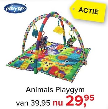 Aanbiedingen Animals playgym - Playgro - Geldig van 04/11/2016 tot 11/12/2016 bij Baby-Dump