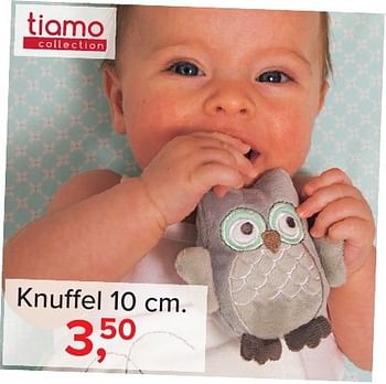 Aanbiedingen Knuffel - Tiamo - Geldig van 04/11/2016 tot 11/12/2016 bij Baby-Dump