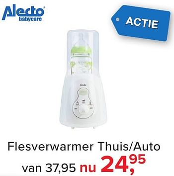 Aanbiedingen Flesverwarmer thuis-auto - Alecto - Geldig van 04/11/2016 tot 11/12/2016 bij Baby-Dump