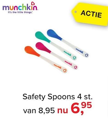 Aanbiedingen Safety spoons 4 st - Munchkin - Geldig van 04/11/2016 tot 11/12/2016 bij Baby-Dump