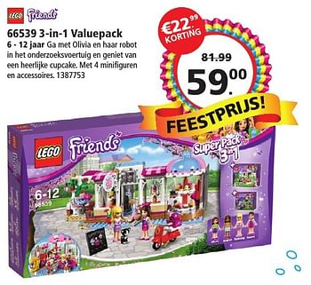Aanbiedingen 66539 3-in-1 valuepack - Lego - Geldig van 19/11/2016 tot 12/12/2016 bij Intertoys
