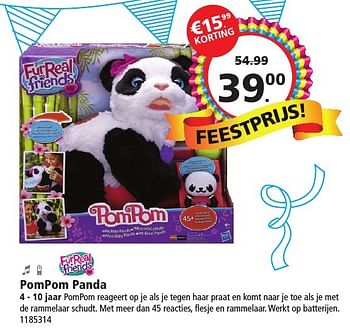 Aanbiedingen Pompom panda - FurReal Friends - Geldig van 19/11/2016 tot 12/12/2016 bij Intertoys