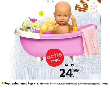 Aanbiedingen Poppenbad met pop - Huismerk - Intertoys - Geldig van 19/11/2016 tot 12/12/2016 bij Intertoys