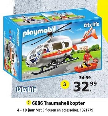 Aanbiedingen Traumahelikopter - Playmobil - Geldig van 19/11/2016 tot 12/12/2016 bij Intertoys