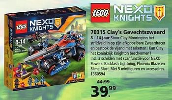 Aanbiedingen Clay`s gevechtszwaard - Lego - Geldig van 19/11/2016 tot 12/12/2016 bij Intertoys