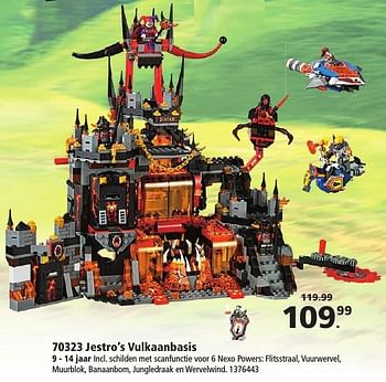 Aanbiedingen Jestro`s vulkaanbasis - Lego - Geldig van 19/11/2016 tot 12/12/2016 bij Intertoys