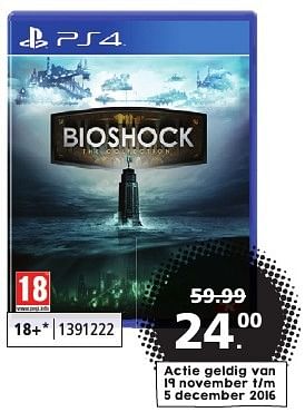 Aanbiedingen Bioshock - 2K Games  - Geldig van 19/11/2016 tot 12/12/2016 bij Intertoys