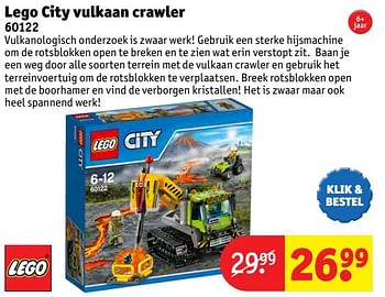 Aanbiedingen Lego city vulkaan crawler - Lego - Geldig van 24/10/2016 tot 19/12/2016 bij Kruidvat