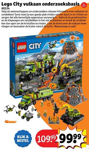 Aanbiedingen Lego city vulkaan onderzoeksbasis - Lego - Geldig van 24/10/2016 tot 19/12/2016 bij Kruidvat