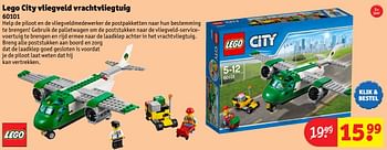 Aanbiedingen Lego city vliegveld vrachtvliegtuig - Lego - Geldig van 24/10/2016 tot 19/12/2016 bij Kruidvat