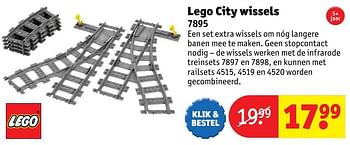 Aanbiedingen Lego city wissels - Lego - Geldig van 24/10/2016 tot 19/12/2016 bij Kruidvat