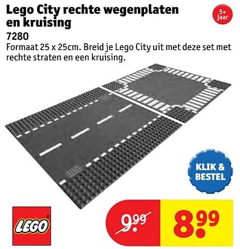 Aanbiedingen Lego city rechte wegenplaten en kruising - Lego - Geldig van 24/10/2016 tot 19/12/2016 bij Kruidvat