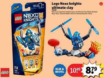 Aanbiedingen Lego nexo knights ultimate clay - Lego - Geldig van 24/10/2016 tot 19/12/2016 bij Kruidvat
