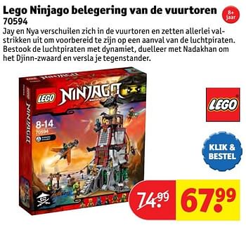 Aanbiedingen Lego ninjago belegering van de vuurtoren - Lego - Geldig van 24/10/2016 tot 19/12/2016 bij Kruidvat