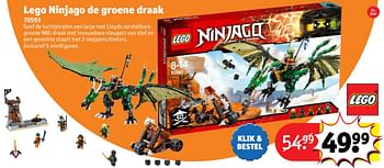 Aanbiedingen Lego ninjago de groene draak - Lego - Geldig van 24/10/2016 tot 19/12/2016 bij Kruidvat