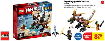 Aanbiedingen Lego ninjago cole`s draak - Lego - Geldig van 24/10/2016 tot 19/12/2016 bij Kruidvat
