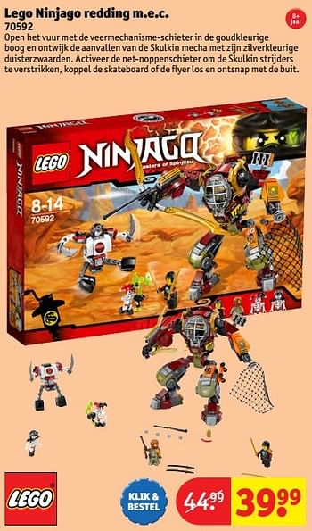 Aanbiedingen Lego ninjago redding m.e.c. - Lego - Geldig van 24/10/2016 tot 19/12/2016 bij Kruidvat