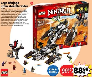 Aanbiedingen Lego ninjago ultra stealth raider - Lego - Geldig van 24/10/2016 tot 19/12/2016 bij Kruidvat