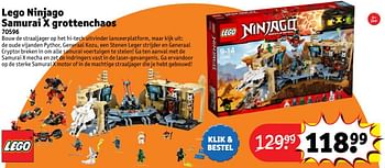 Aanbiedingen Lego ninjago samurai x grottenchaos - Lego - Geldig van 24/10/2016 tot 19/12/2016 bij Kruidvat