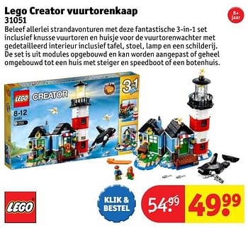 Aanbiedingen Lego creator vuurtorenkaap - Lego - Geldig van 24/10/2016 tot 19/12/2016 bij Kruidvat