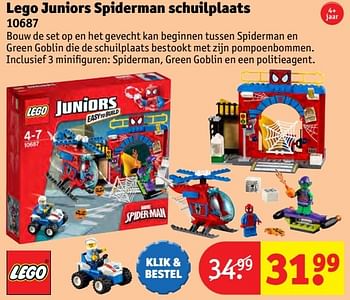 Aanbiedingen Lego juniors spiderman schuilplaats - Lego - Geldig van 24/10/2016 tot 19/12/2016 bij Kruidvat
