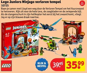 Aanbiedingen Lego juniors ninjago verloren tempel - Lego - Geldig van 24/10/2016 tot 19/12/2016 bij Kruidvat