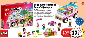 Aanbiedingen Lego juniors friends emma`s ijswagen - Lego - Geldig van 24/10/2016 tot 19/12/2016 bij Kruidvat