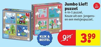 Aanbiedingen Jumbo lief puzzel - Jumbo - Geldig van 24/10/2016 tot 19/12/2016 bij Kruidvat