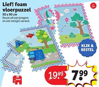 Aanbiedingen Lief foam vloerpuzzel - Jumbo - Geldig van 24/10/2016 tot 19/12/2016 bij Kruidvat