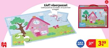 Aanbiedingen Lief vloerpuzzel - Jumbo - Geldig van 24/10/2016 tot 19/12/2016 bij Kruidvat