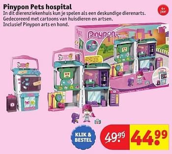 Aanbiedingen Pinypon pets hospital - Pinypon - Geldig van 24/10/2016 tot 19/12/2016 bij Kruidvat