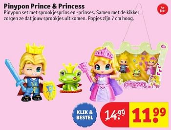 Aanbiedingen Pinypon prince + princess - Pinypon - Geldig van 24/10/2016 tot 19/12/2016 bij Kruidvat
