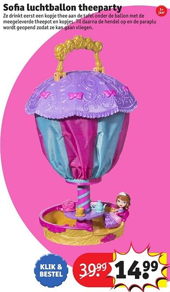 Aanbiedingen Sofia luchtballon theeparty - Sofia the First - Geldig van 24/10/2016 tot 19/12/2016 bij Kruidvat