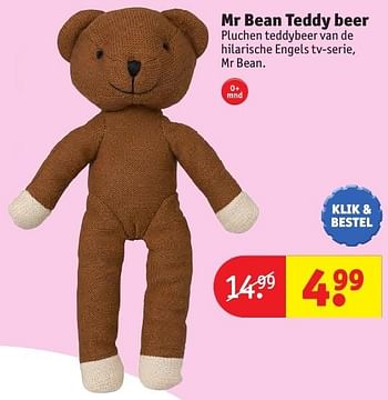 Aanbiedingen Mr bean teddy beer - Huismerk - Kruidvat - Geldig van 24/10/2016 tot 19/12/2016 bij Kruidvat