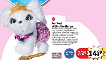 Aanbiedingen Fur real stijlvolle dieren - FurReal Friends - Geldig van 24/10/2016 tot 19/12/2016 bij Kruidvat