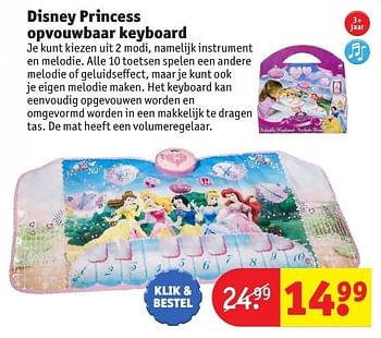 Aanbiedingen Disney princess opvouwbaar keyboard - Disney Princess - Geldig van 24/10/2016 tot 19/12/2016 bij Kruidvat