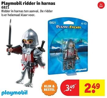 Aanbiedingen Playmobil ridder in harnas - Playmobil - Geldig van 24/10/2016 tot 19/12/2016 bij Kruidvat