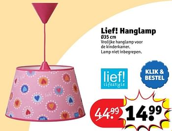 Aanbiedingen Lief! hanglamp - Lief! - Geldig van 24/10/2016 tot 19/12/2016 bij Kruidvat