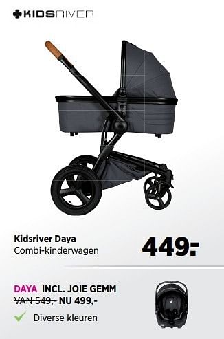Aanbiedingen Kidsriver daya combi-kinderwagen - Kidsriver - Geldig van 22/11/2016 tot 19/12/2016 bij Babypark