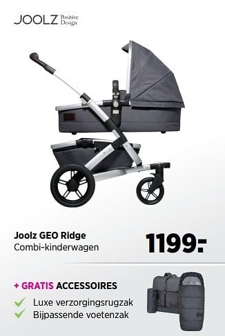 Aanbiedingen Joolz geo ridge combi-kinderwagen - Joolz - Geldig van 22/11/2016 tot 19/12/2016 bij Babypark