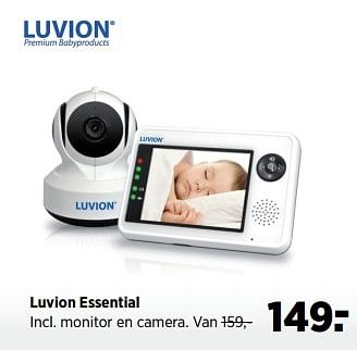 Aanbiedingen Luvion essential incl. monitor en camera - Luvion - Geldig van 22/11/2016 tot 19/12/2016 bij Babypark