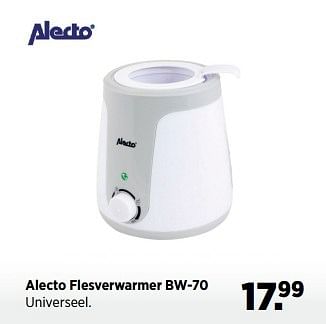 Aanbiedingen Alecto flesverwarmer bw-70 universeel - Alecto - Geldig van 22/11/2016 tot 19/12/2016 bij Babypark