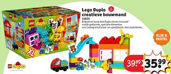 Aanbiedingen Lego duplo creatieve bouwmand 10820 - Lego - Geldig van 24/10/2016 tot 19/12/2016 bij Kruidvat