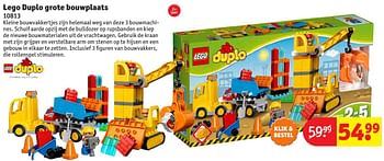 Aanbiedingen Lego duplo grote bouwplaats 10813 - Lego - Geldig van 24/10/2016 tot 19/12/2016 bij Kruidvat