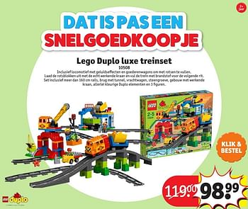 Aanbiedingen Lego duplo luxe treinset 10508 - Lego - Geldig van 24/10/2016 tot 19/12/2016 bij Kruidvat