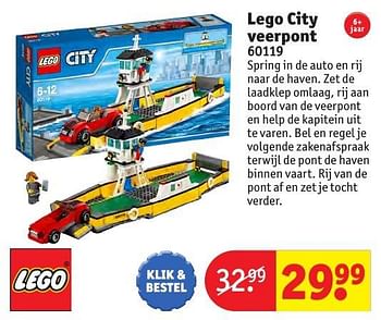 Aanbiedingen Lego city veerpont 60119 - Lego - Geldig van 24/10/2016 tot 19/12/2016 bij Kruidvat