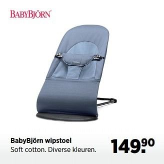 Aanbiedingen Babybjörn wipstoel soft cotton - BabyBjorn - Geldig van 22/11/2016 tot 19/12/2016 bij Babypark