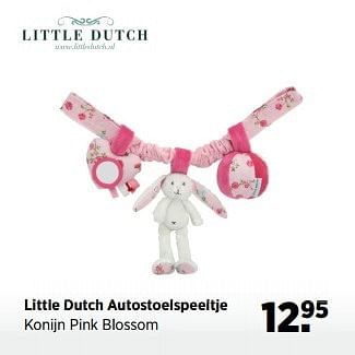 Aanbiedingen Little dutch autostoelspeeltje konijn pink blossom - Little Dutch - Geldig van 22/11/2016 tot 19/12/2016 bij Babypark