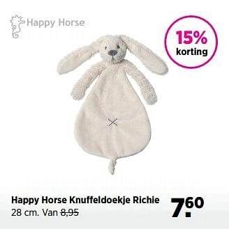 Aanbiedingen Happy horse knuffeldoekje richie - Happy Horse - Geldig van 22/11/2016 tot 19/12/2016 bij Babypark